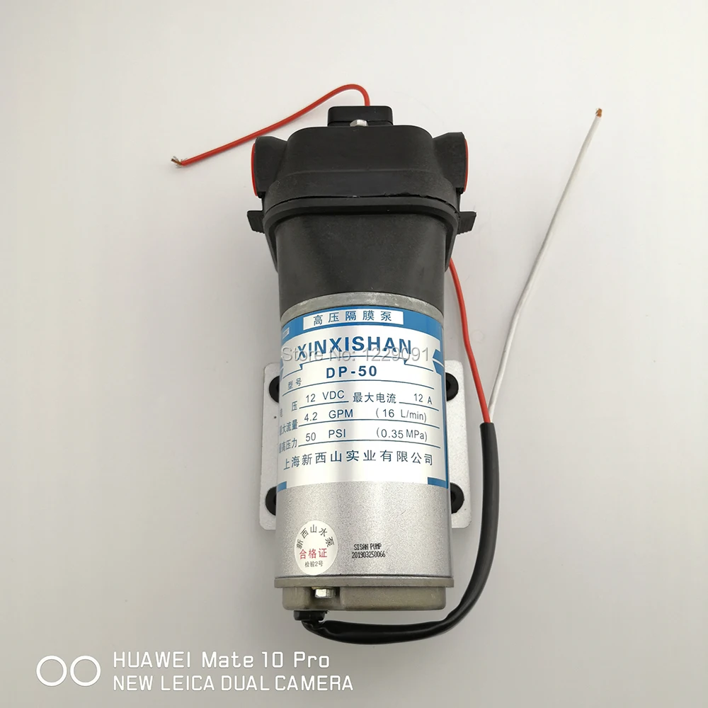 Imagem -04 - Pressão Bomba de Água de Diafragma Mini Bomba de Pulverização Auto Sucção Interruptor 16l por Min 3.5bar 50psi Dp50 12v 24v Alta