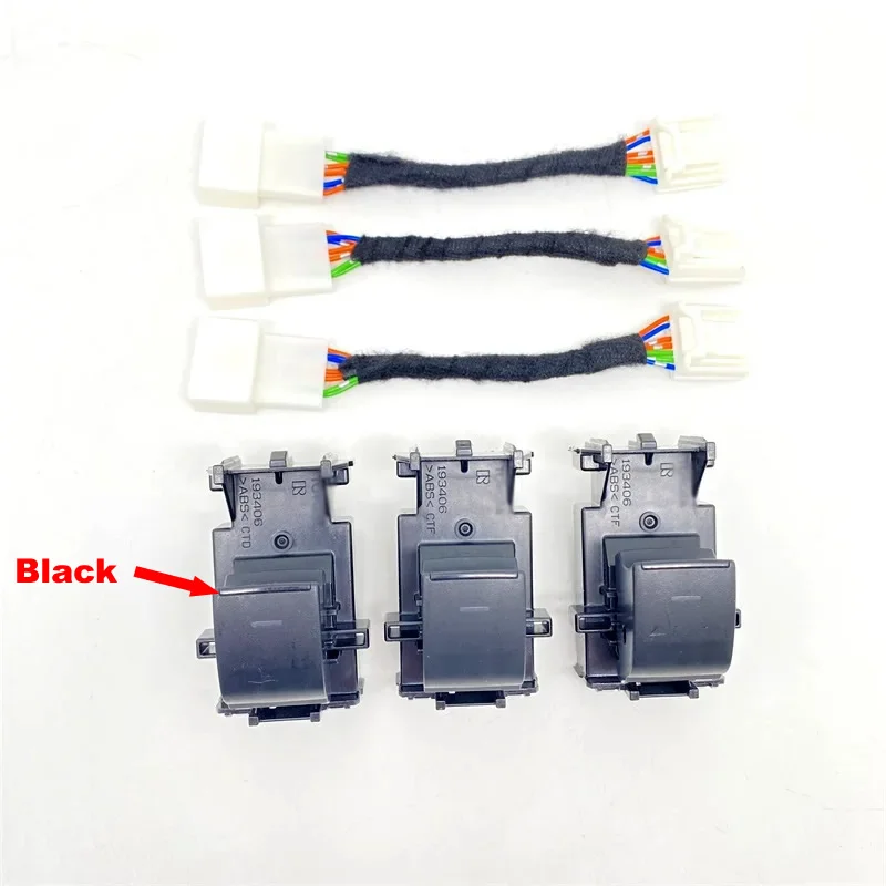 Wit Verlichte Led Power Enkele Raam Schakelaar Voor Toyota Yaris Cross Sienna Rav4 Chr Corolla 2023-2024 Backlight upgrade 1-4 Stuks