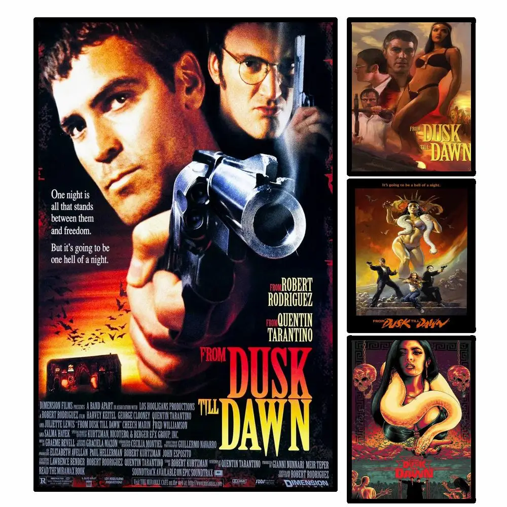 Movie From D-Dusk Till Dawn Poster Modern Aesthetic Wall Art | Minimalist Home Decor  for Bedroom Living Room Gift