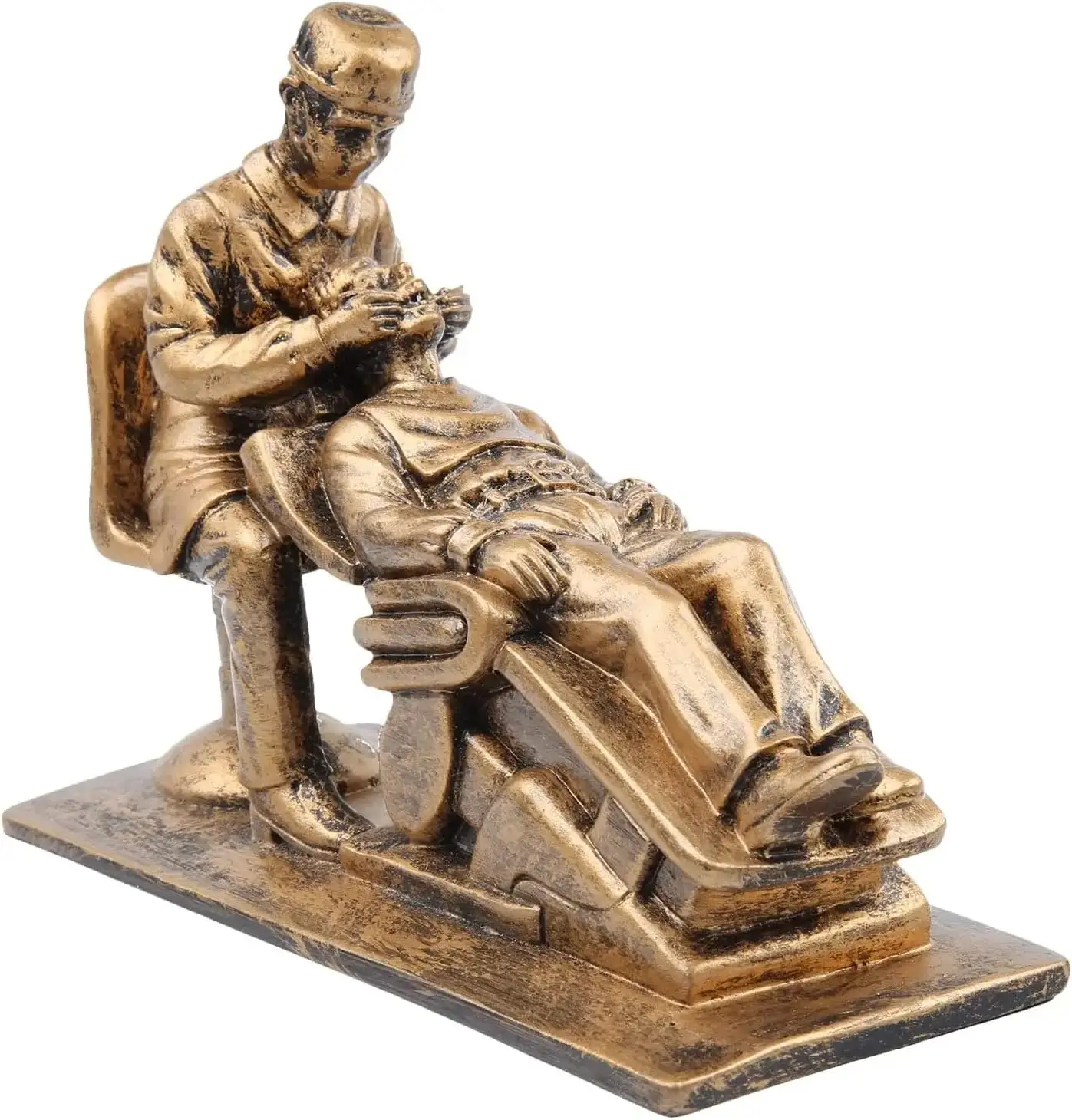 

Dentist Desk Ornaments Gift Tooth Art Showing Model Retirement Birthday Gift for Men Women Dentist Working Sculpture (Copper)