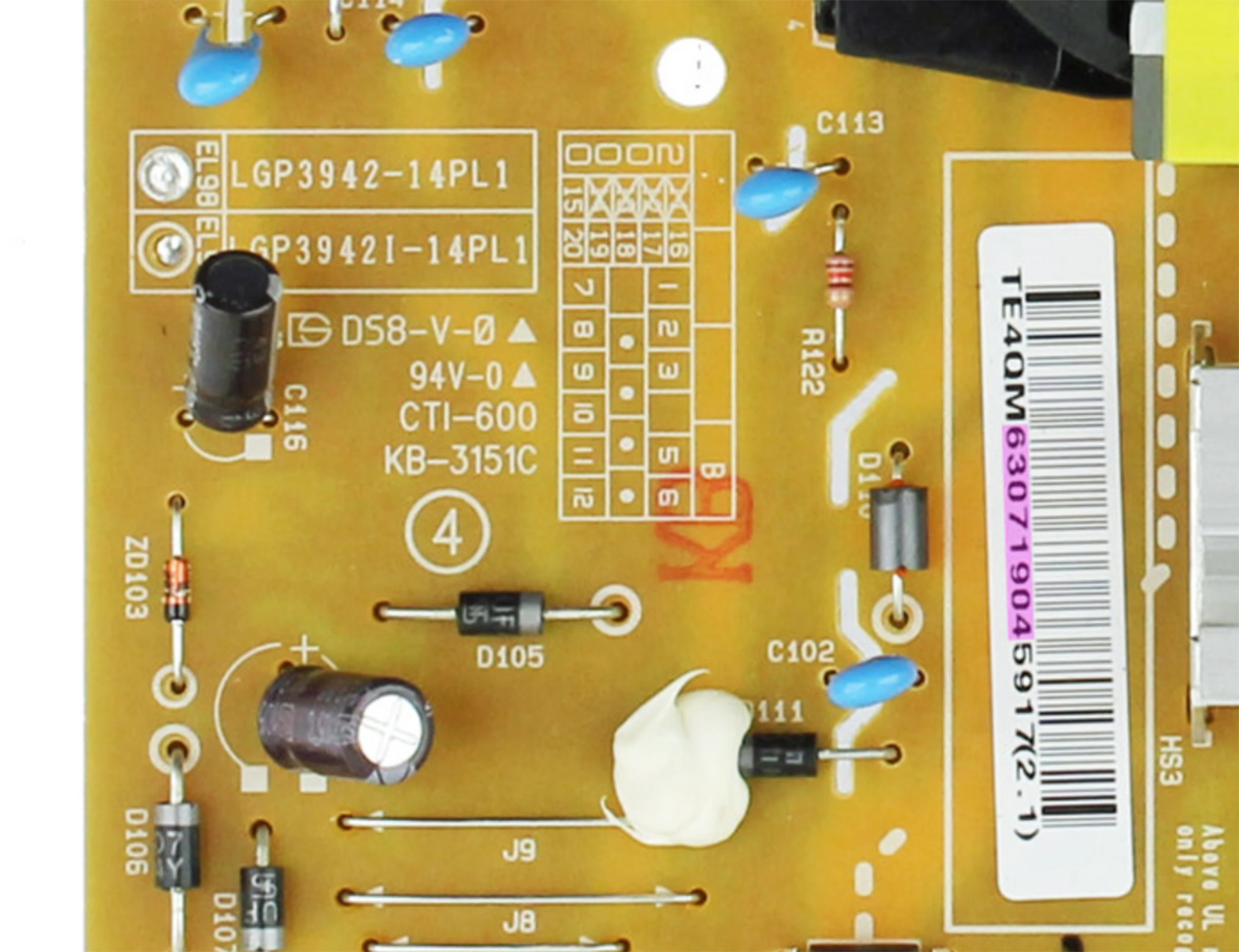 EAX 65423701   (2.0) = EAX 65423701   (1.9) LGP3942-14PL1 Power Board สําหรับ 42LB570V 42LB570V-ZB 42LB8500 37LY570H 39LB5800 42LB5500-ZA