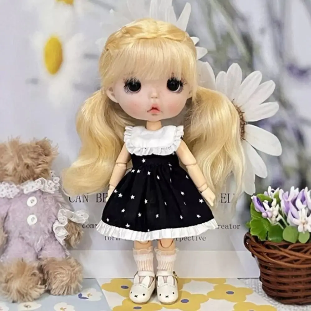 Abiti stampati fatti a mano Moda 6 stili Abiti per bambole Abiti Accessori Vestiti per bambole Gonna per bambole 1/11 OB11/per 1/12 BJD