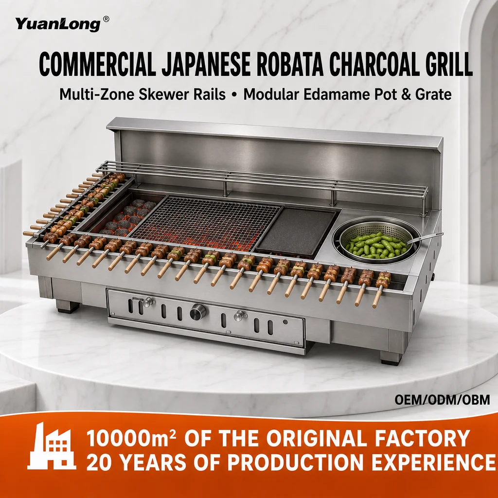 Stainless Steel Charcoal Grill Built-In BBQ Grill
