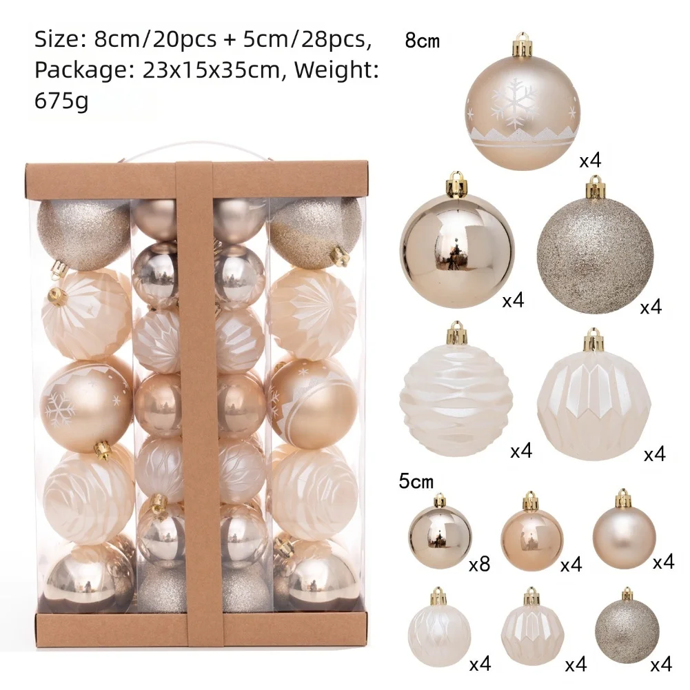 

48 шт. серебряные рождественские шары, украшения 5/8 см, пластиковые шары, подвесные украшения, елочные украшения, безделушки, домашний декор