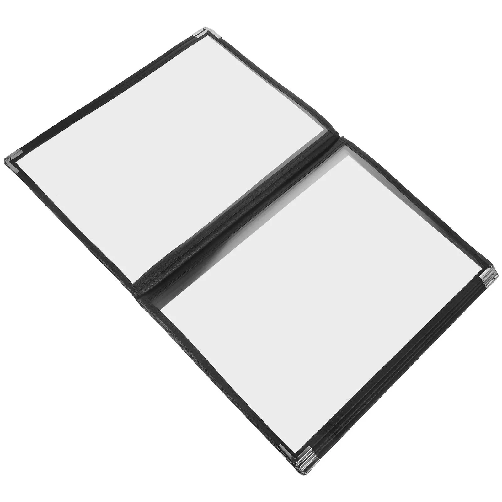 Menu Cover Holder Transparent Clear 6 Page 12 View Restaurant Menu Book Practical Durable PVC Folder Men Book Men Books