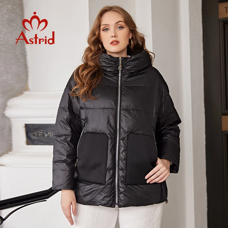 Astrid 2022 Xuống Áo Khoác Nữ Mùa Đông Ấm Parkas Form Rộng Có Mũ Trùm Đầu Áo Khoác Ngoài Chất Lượng Miếng Dán Cường Lực Vải Nữ Áo Khoác Nữ Quần Áo