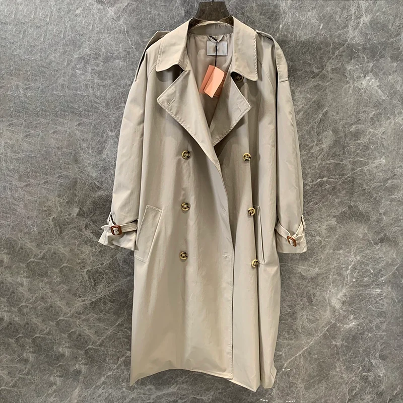 

Высококачественный и элегантный плащ средней длины для женщин, весна-осень, новое свободное дизайнерское короткое пальто в корейском стиле 823143