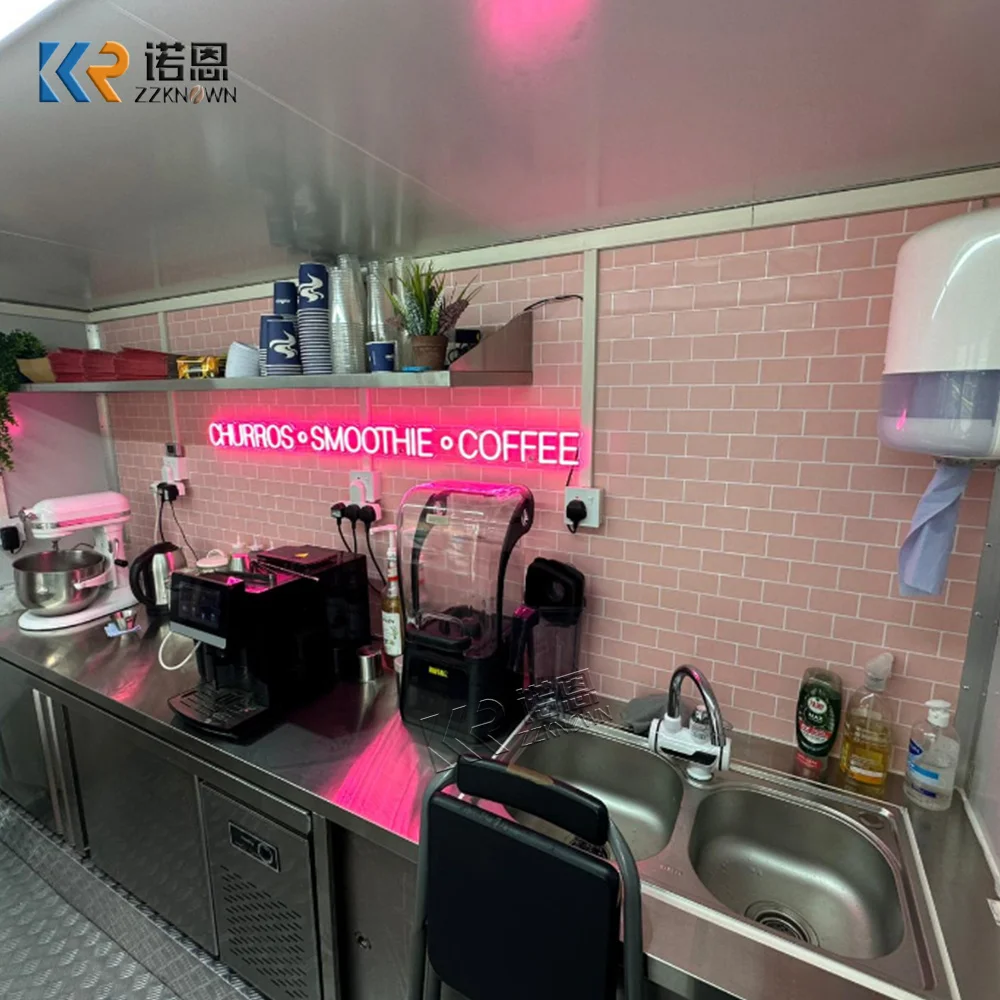 Multi-Function Mobile Food Truck - Fast Food Snack Ice Cream Coffee Bakery Hot Dog Stand for Factory & Store