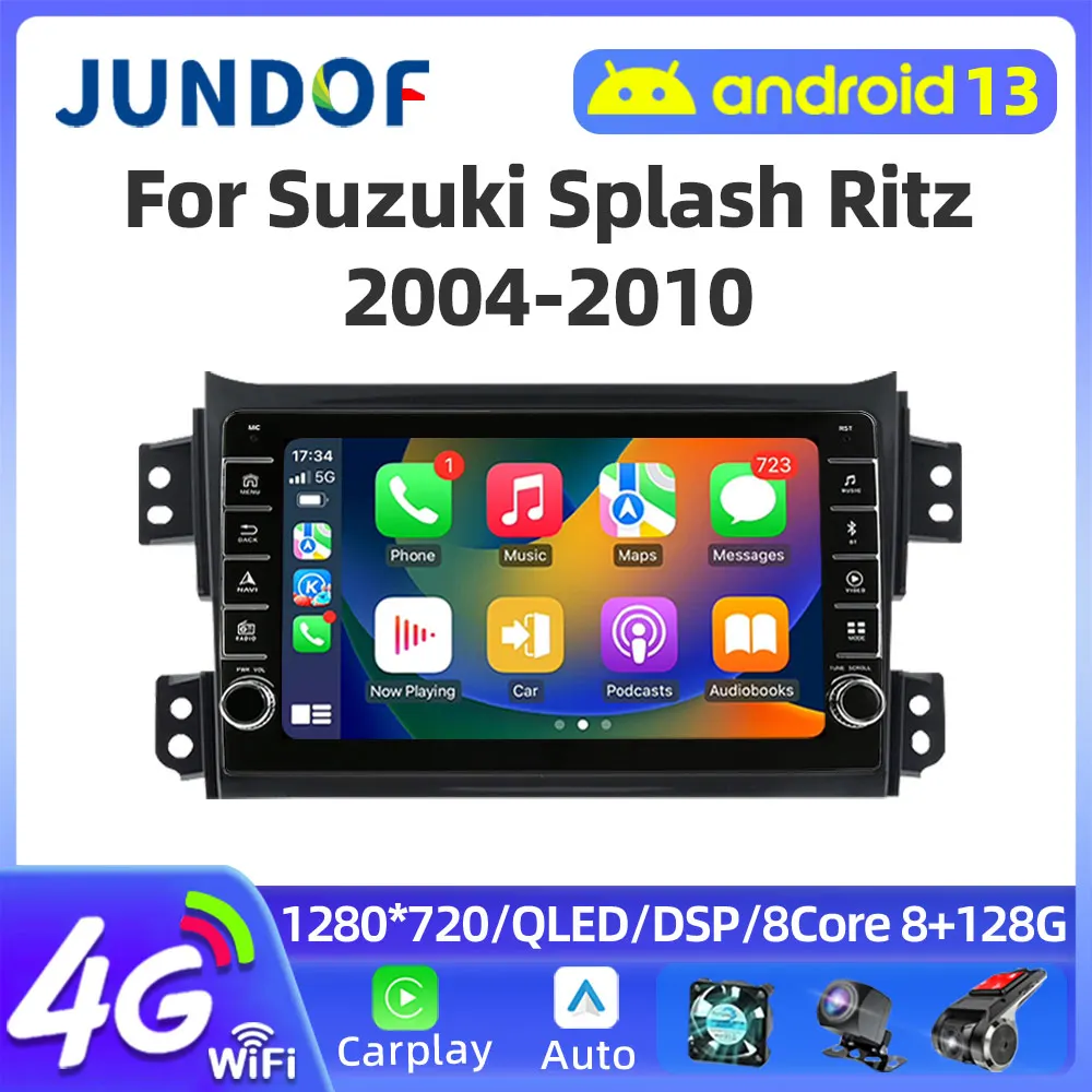 Android 13 Auto Video Car Radio Multimedia For SUZUKI Splash Ritz 2004-2010 For Opel Agila 2008-2012 Carplay GPS Navigation