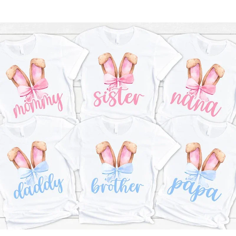 Coquette Bow Bunny Birthday Family T-Shirts Some Bunny Is One First Birthday Girl and Boy T-shir Spring Birthday Girl Boy Shirt