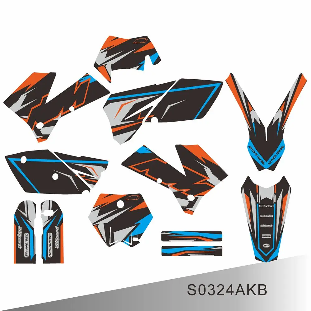 Per KTM EXC EXCF 125 250 300 450 525 2005 2006 2007 Enduro EXC EXC-F Decalcomanie grafiche Kit adesivi Adesivi