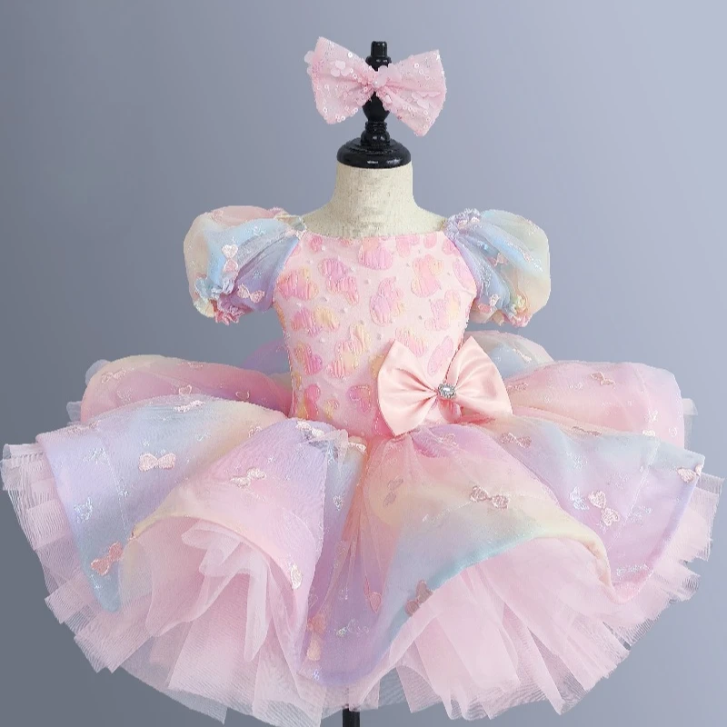 Classic Professional Ballet Tutu Dancewear Kids Girls Swan Lake Ballet Pancake Tutu Ballerina Party Dance Costumes Outfits