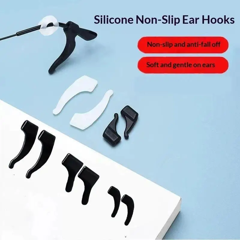 Silicone Eyeglass Ear Grips Anti Slip Soft Texture For Various Glasses Sunglasses Wearers