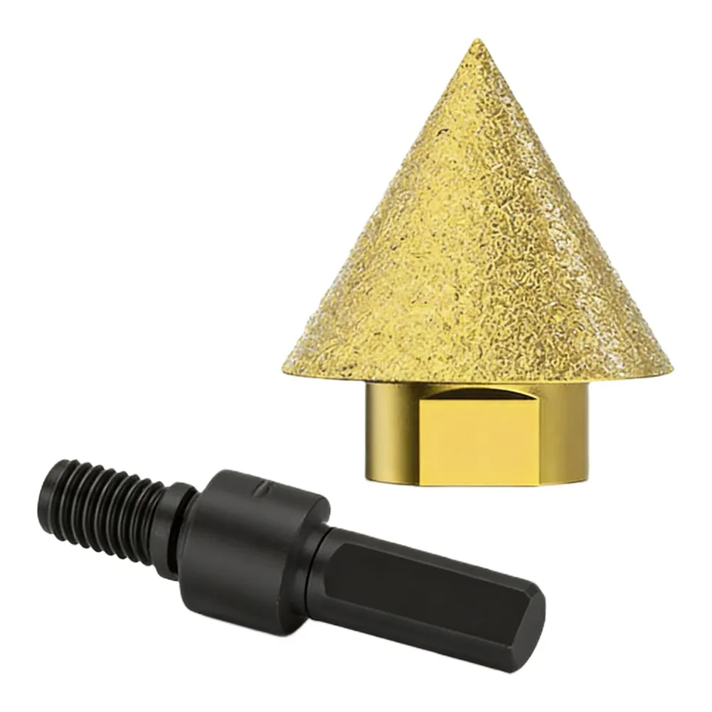 Vacuum Brazed Diamond Chamfer Tool for M10 Thread Compatible with Angle Grinders for Stone For Tile Hole Enlargement