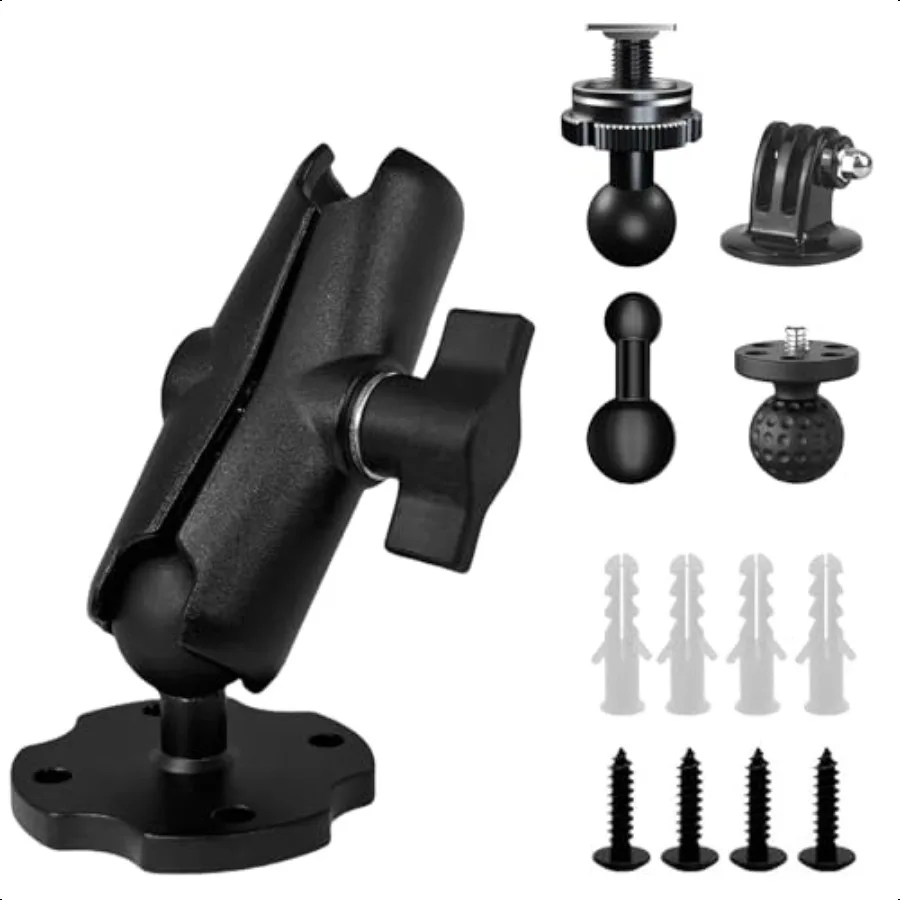 

Aluminum GPS Mount 1725mm Ball Connector with TBolt and 1 Ball Mount Adapter 3 in 1 Fit for Garmin GPS Backup Camera Monitor He