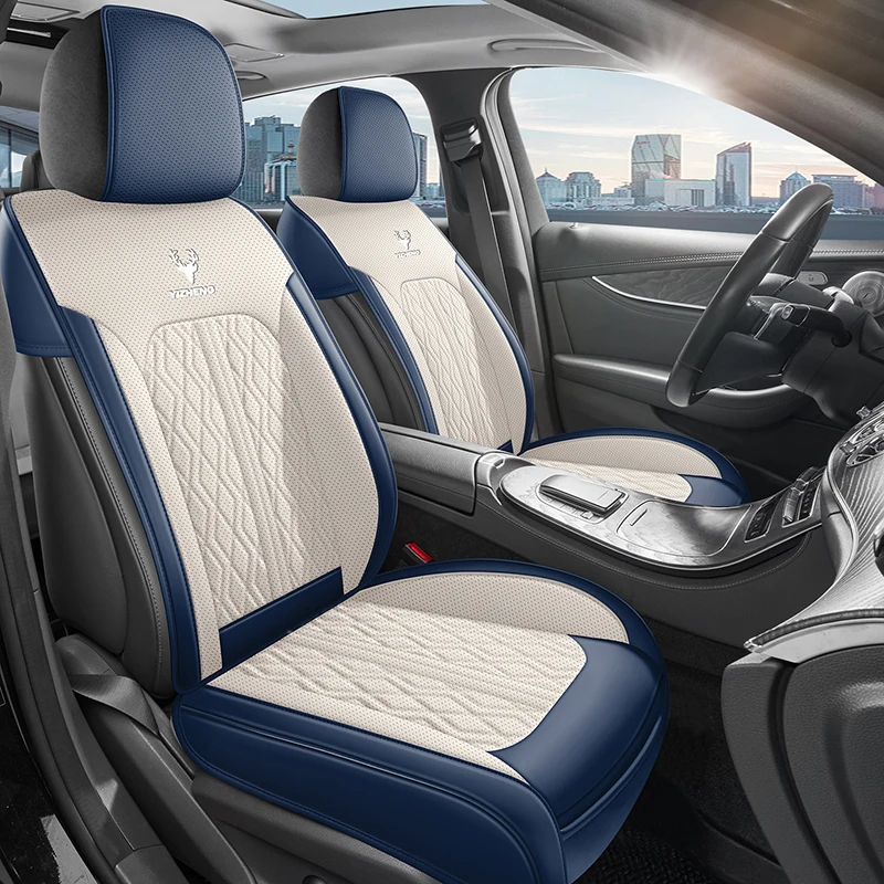 

Переднее одноместное сиденье, роскошный чехол для автомобильного сиденья из искусственной кожи, универсальный, дышащий и комфортный, не вызывает ощущения душности, подходит для всех сезонов, хорошо сидит на сиденье, не скользит и не смещается, легко чисти