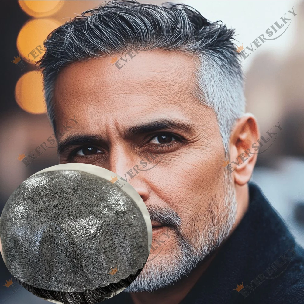 

Натуральная линия роста волос Коричневый Блондин 100% человеческие волосы Супер прочный тонкий микрокожа 1B30 1B65 1B80 Мужской парик Серый Черный Дешевый протез