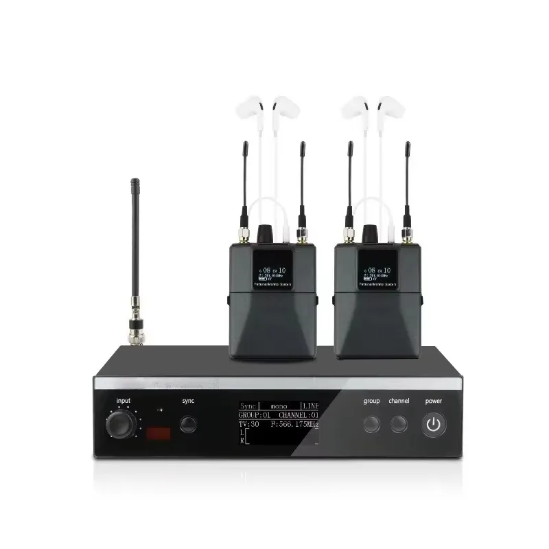 

PSM-300 Stereo In Ear Monitor Wireless System Mono Converts to Stereo Digital Signal Processor 28 Bits for Stage Return