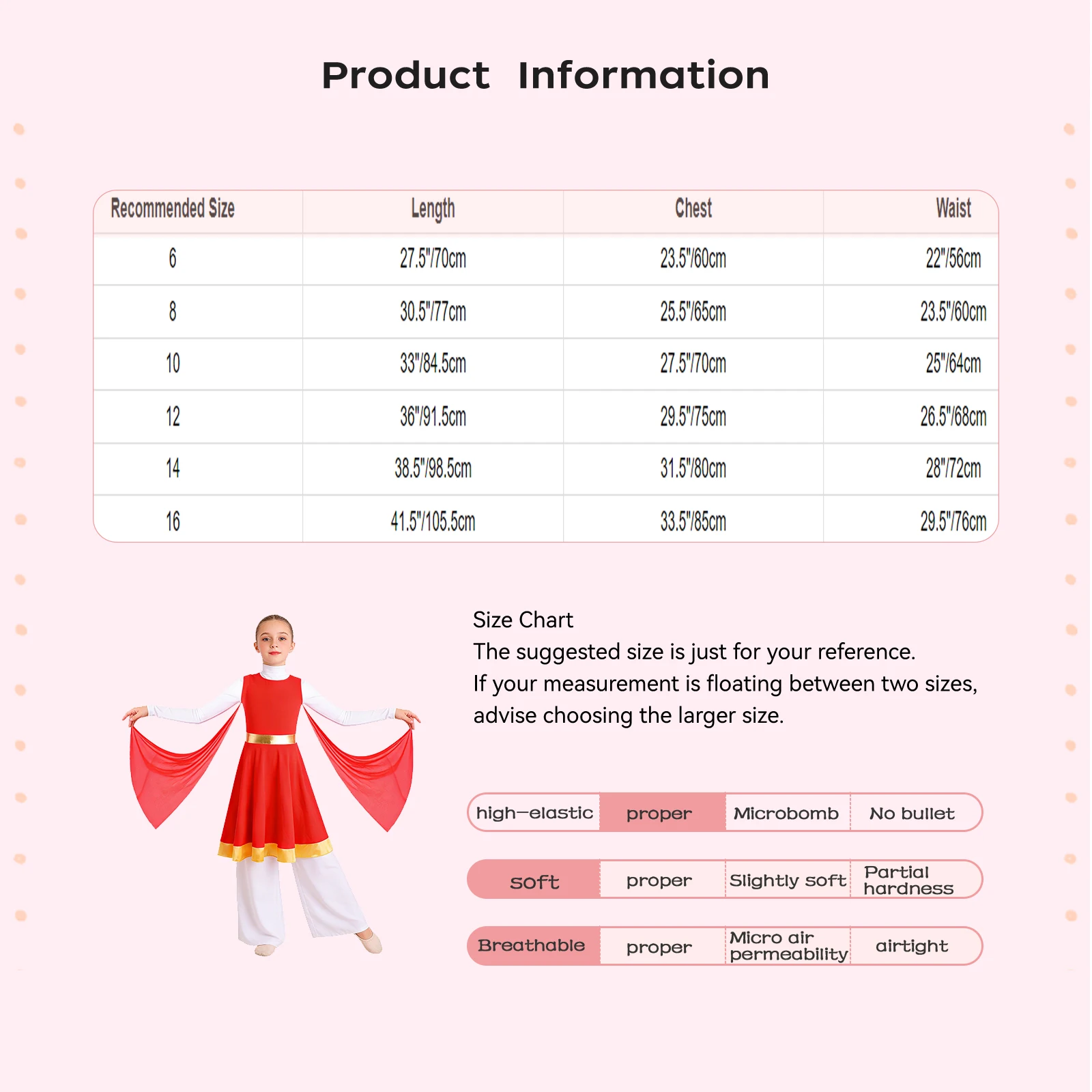 Kids Girls Sleeveless Mesh Drapes Praise Dance Dress Liturgical Worship Church Choir Lyrical Dancing Performance Tunic Gown - view 6