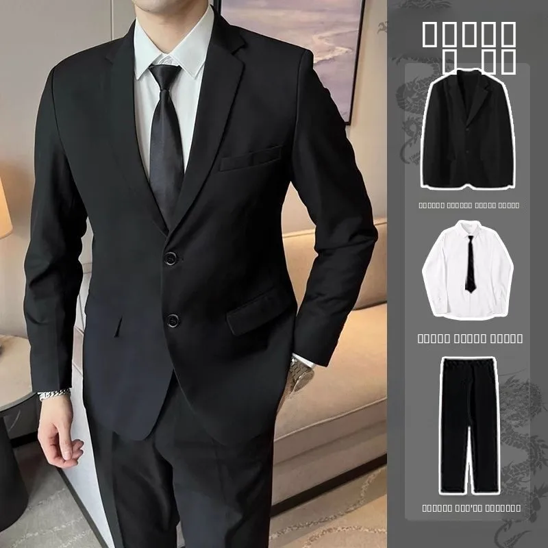 

Мужской повседневный деловой костюм-тройка: пиджак, брюки, жилет. Идеально для свадьбы, для жениха, для профессионалов. Формальный комплект с двойным разрезом. Осень-Весна.