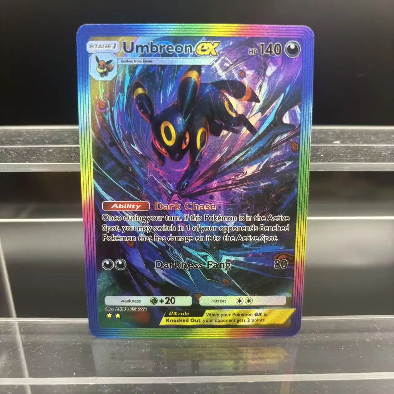 2 قطعة/المجموعة Diy بها بنفسك الذاتي الإنجليزية PTCG جيب Umbreon Espeon Lugia Ho-Oh بطاقة فلاش الكلاسيكية أنيمي جمع بطاقة هدية لعبة #2