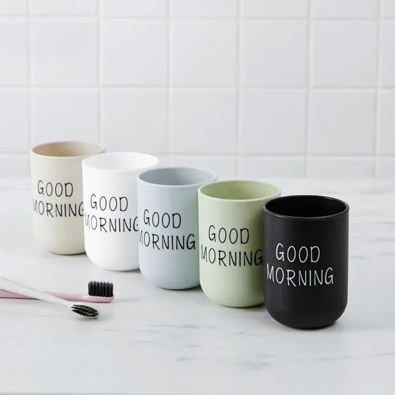 Neue Nordic Stil Reise Tragbare Waschen Tasse Paar Badezimmer Sets Kunststoff Guten Morgen Zahnbürste Halter Lagerung Organizer Tasse