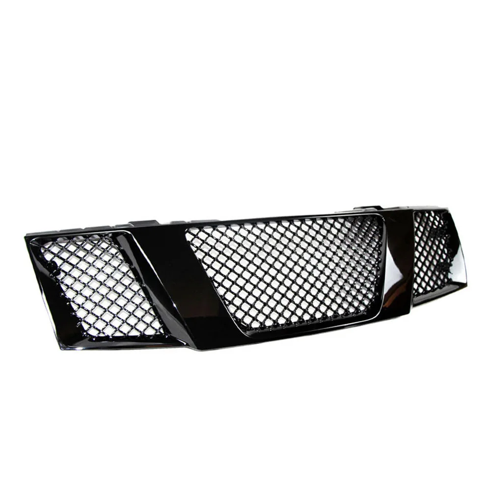 Car Grid Shell Gloss Black For Nissan Frontier 2005-2008 Raptor Upper Grille Front Hood Full Grill Racing Grills Bumper Grilles