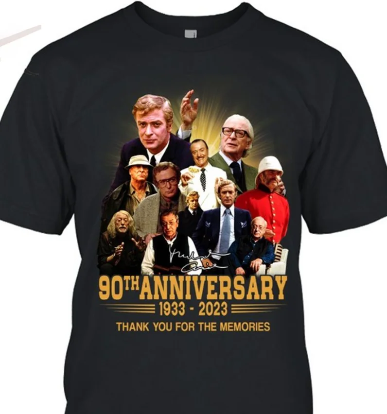 Michael Caine 90Th Anniversary T-Shirt 1933 – 2023 Gift For Fans S-5Xl