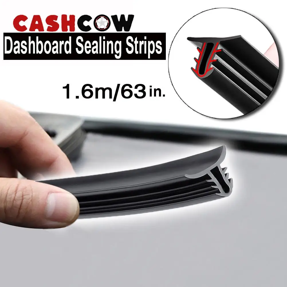 CASHCOW 160cm Car Stickers Dashboard Sealing Strips Soundproof Weatherstrip Auto Interior Car Styling Sticker Accessories