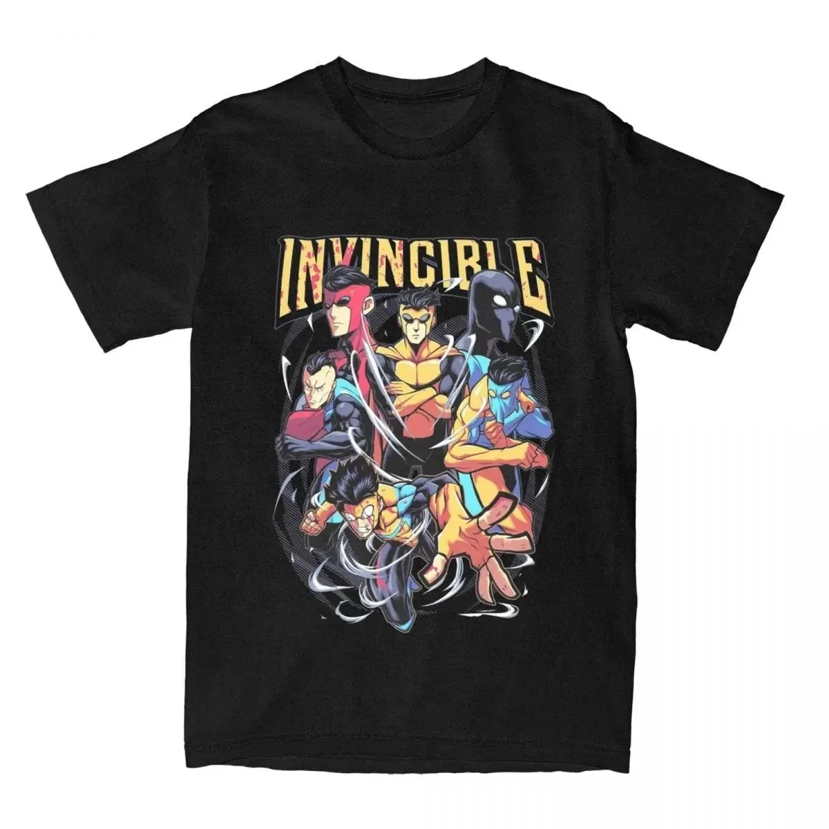 Fit Invincible Tees Cartoon Series Cotton Graphic Print Unisex Invincible High-end Luxury Unisex Style Both of Men and Women