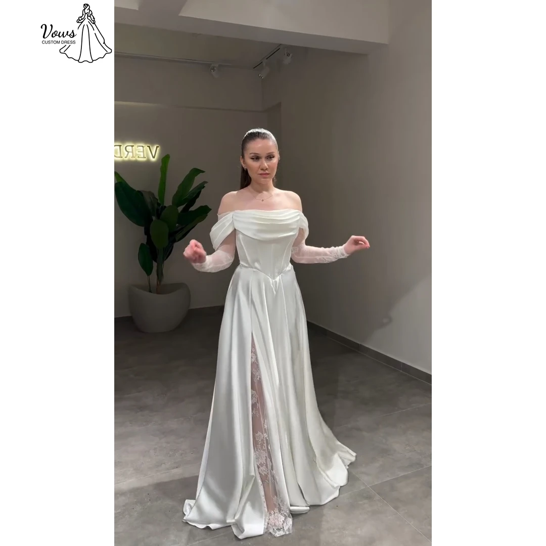 

Vows Custom Made Dresses for Special Events Luxurious Party Dress Lace Line A Off-shoulder Ball Gown Dress Robe Soiree Prom 2025