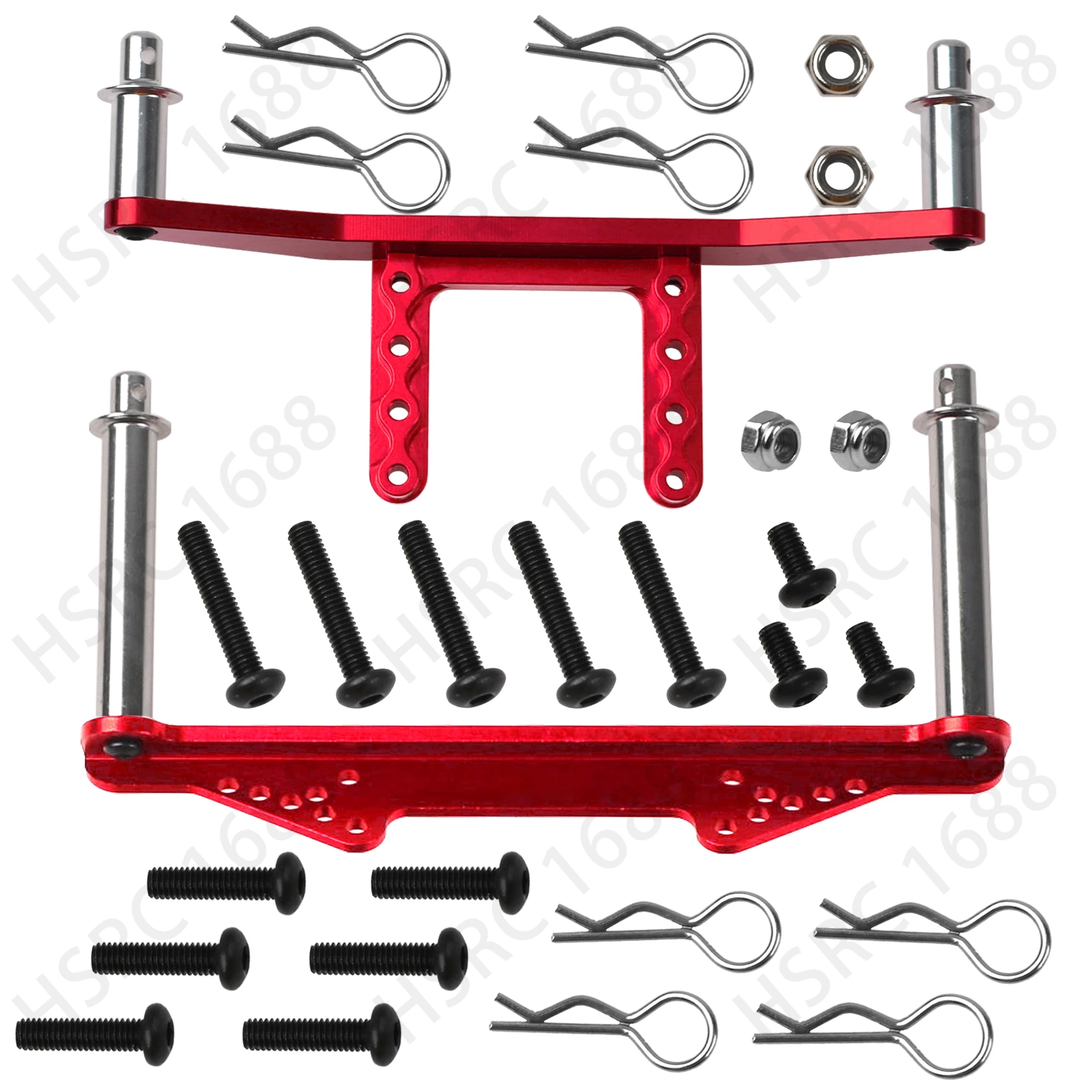 

Metal Front & Rear Body Mounts Body Posts Upgrade Parts for Traxxas Slash 2WD Rustler Stampede VXL 1/10 RC 2WD Car