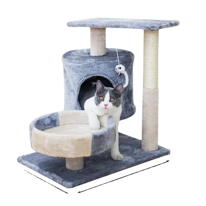 

Small and Medium-sized Cat Climbing Frame Cat Scratching Post Cat Tree House With Mouse Toys