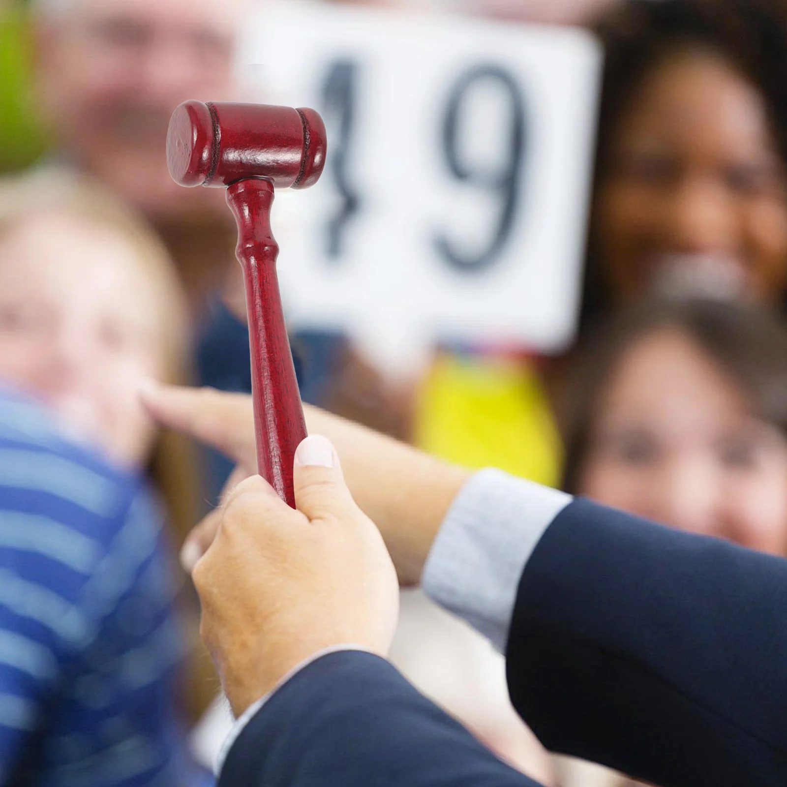 

5pcs Wooden Gavel For Kids, Mini Beat Hammer Role Play Game, Improve Hand Eye Coordination, Safe Wood Material, Children