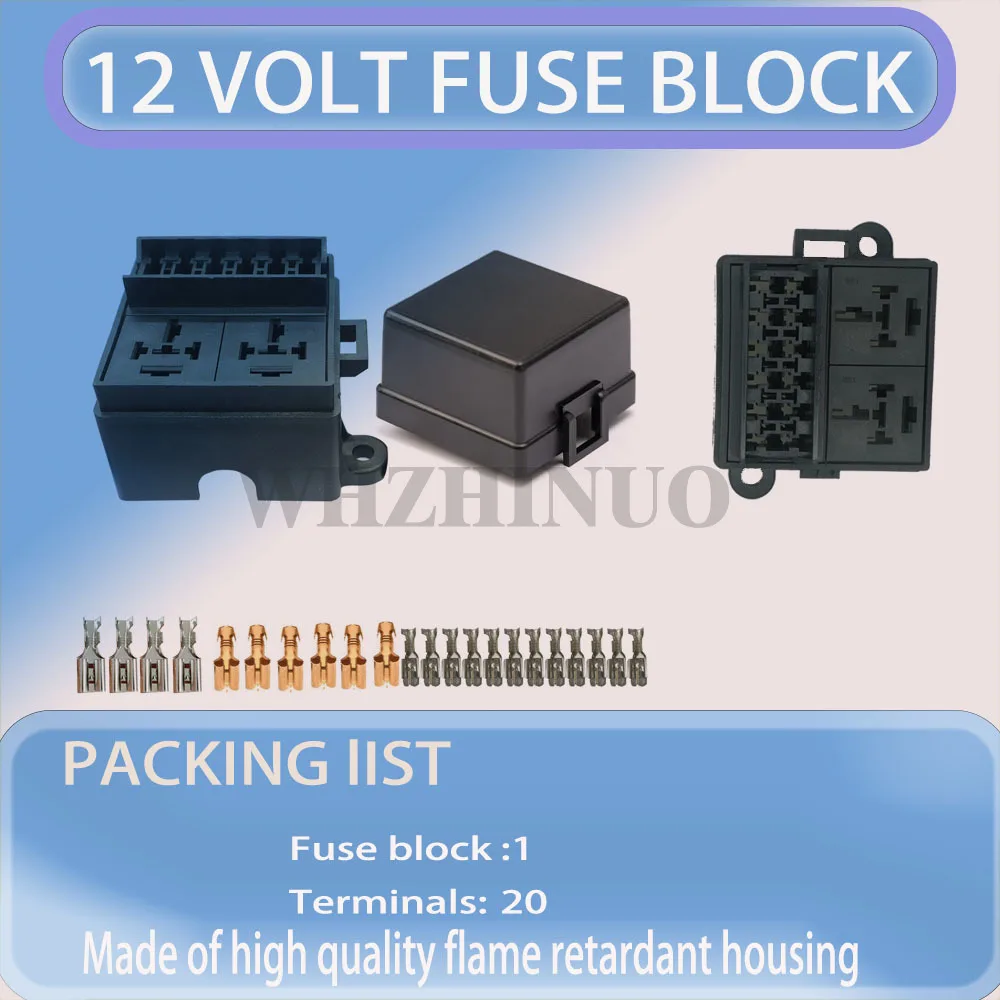 

Fuse Relay Box ATC/ATO Fuse Holder, Universal Relay Fuse Block
