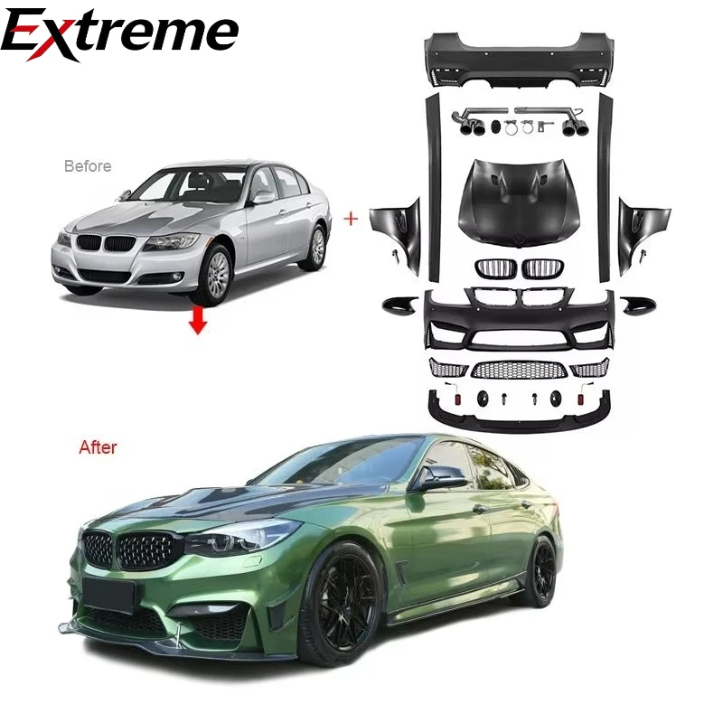 

Modified Factory Bodykit ABS Carbon Fiber Car Body Kit Bumper Grille Facelift for BMW E 90