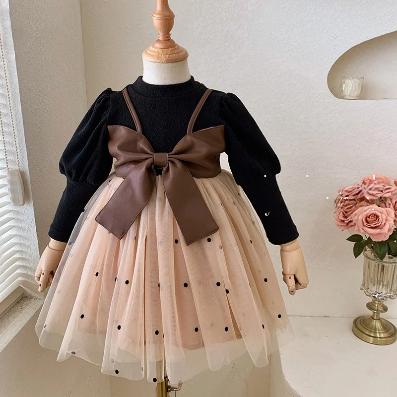 

Korean Sle Baby Girl Dr Spring Autumn 2023 New Faion Little Princ Birthday High-End Sensation Costume