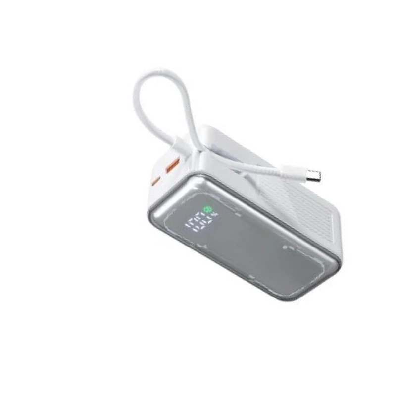 For iPhone Samsung Xiaomi 20000mah Power Bank PD 65W Fast Charging Built-in Cable External Large Battery Portable Charger