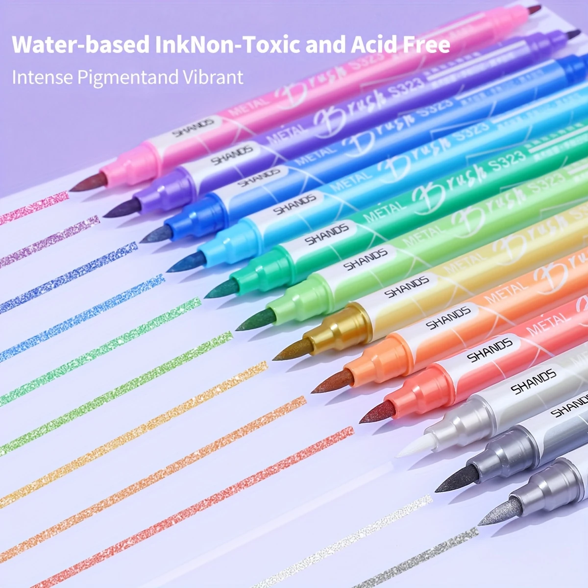 6/12 Pieces Double-ended Color Markers, Art High-value Hand-painted Pens, Suitable for Adults and Children School Office Gifts image 3
