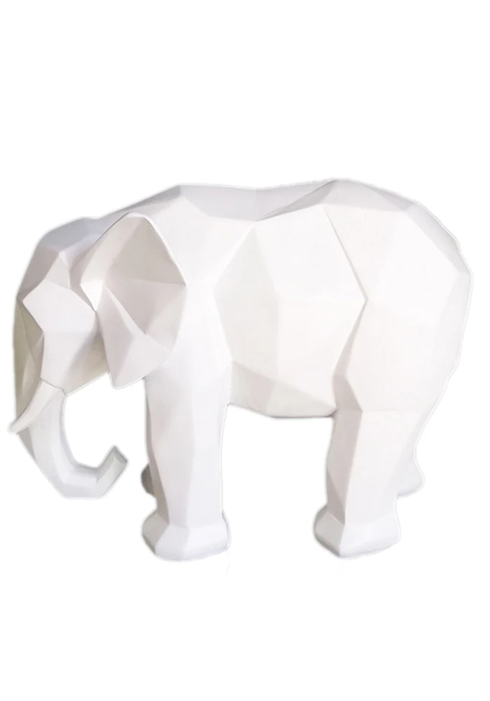 Adorno de elefante de resina Simple, estatuilla de Animal, juguete para oficina, decoración del hogar