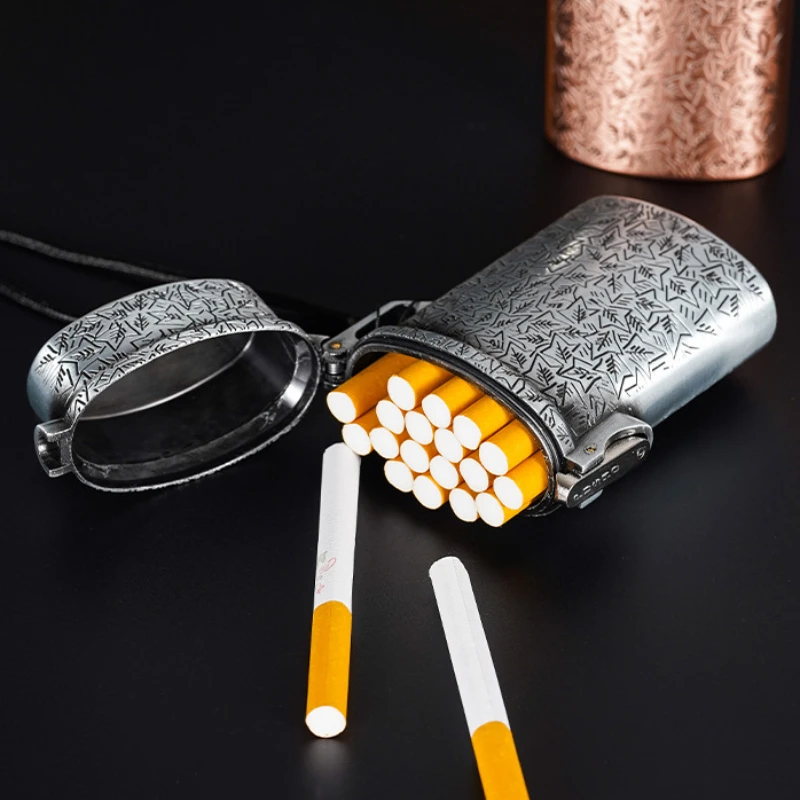 Outdoor-Ready Rugged Metal Cigarette Box: Hanging Waterproof Shockproof Aluminum Case – Capacity for 20 Regular Cigarettes
