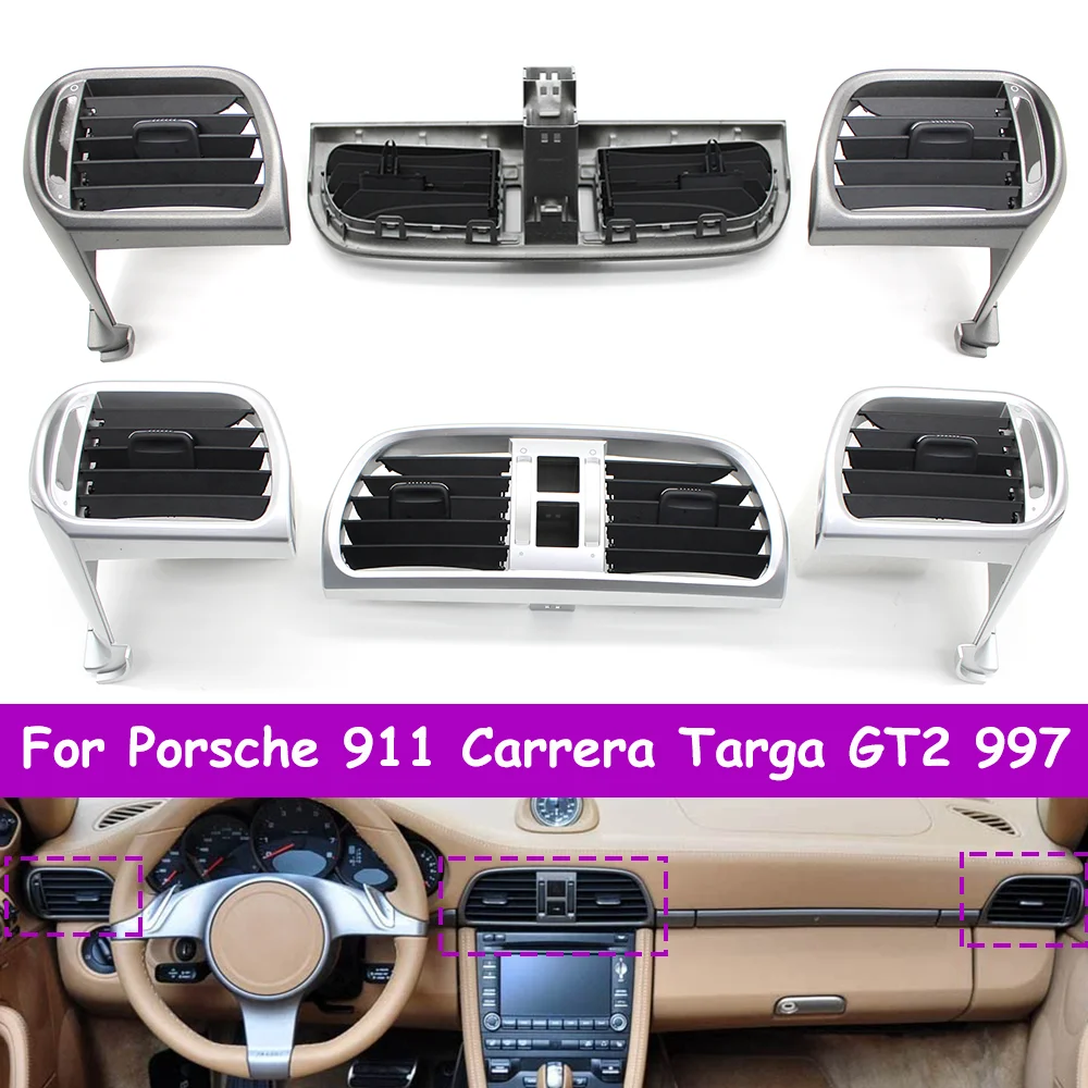 

911 Carrera Targa GT2 GT3 97 Автомобильная левая и правая центральная решетка кондиционера переменного тока, выходная панель, крышка для Porsche 2004-2012