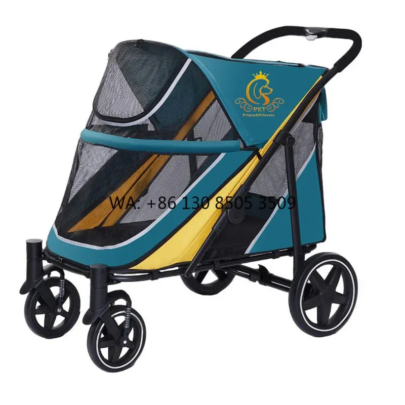 Pet Product Large Dogs Stroller Dog Stroller Luxury 4 Wheels Pet for Dog New Design High Quality