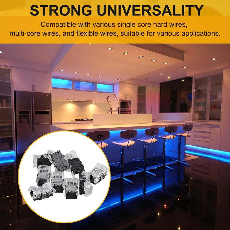ABSJ-20PCS 2Pin LED قطاع موصلات مقاوم للماء 8 مللي متر LED موصل طرفي لشريط LED ضوء WS2811 WS2812B قطاع