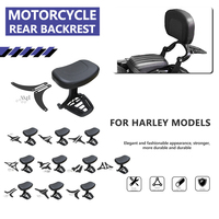 Motorcycle Adjustable Multi-Purpose Driver Passenger Backrest Black For Harley Touring Street Glide Softail Fatboy Sportster XL