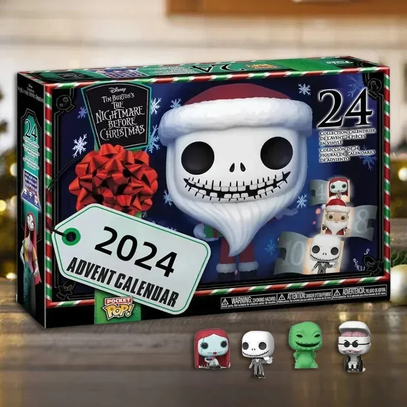 2024 The Nightmare Before Christmas Advent Calendar Action Figures Toys Model Doll Collection Children Birthday Halloween Gifts