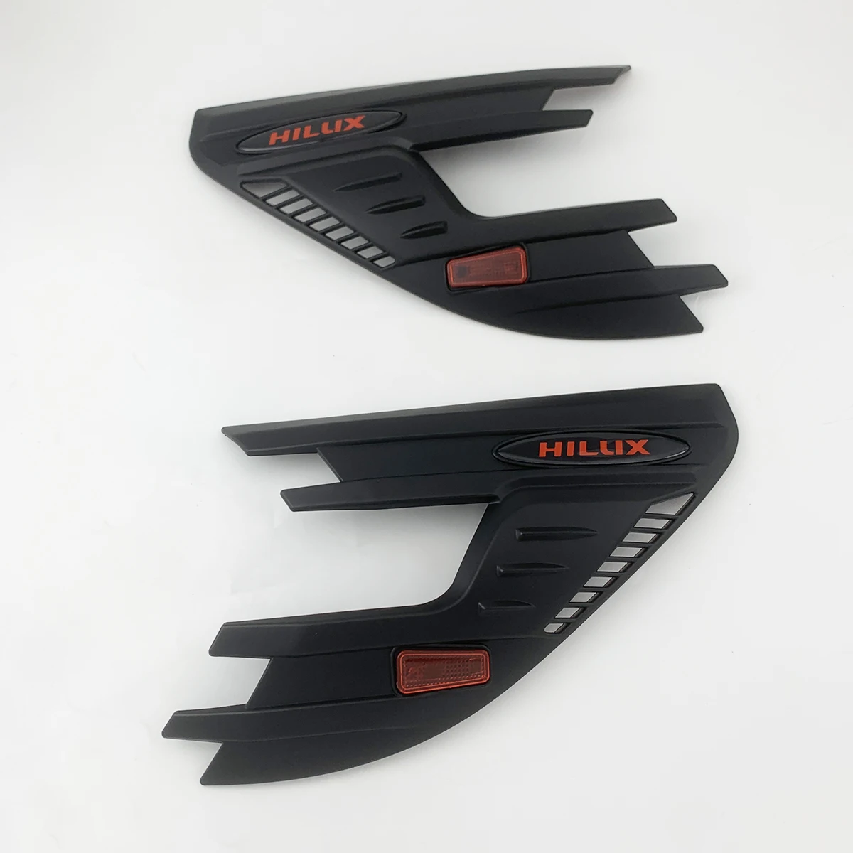 2PCS ABS Matte Black Car Modify Accessories Head Lamp Cover Trim Paste Style For Toyota Hilux Revo 2015 2016 2017 2018 2019