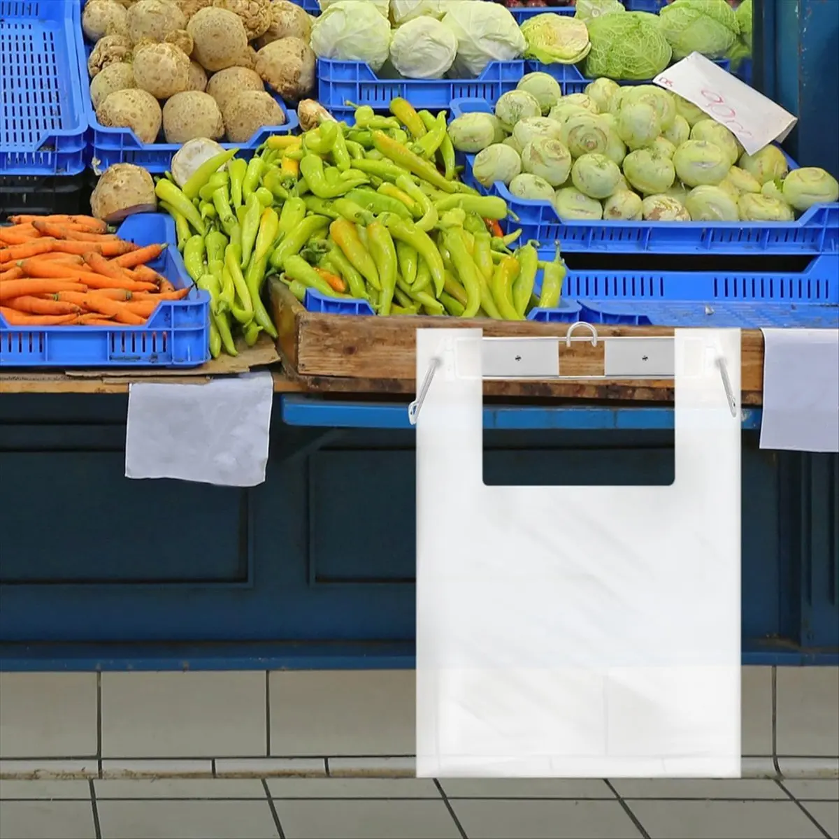 حامل أرفف حقيبة تي شيرت جديد - عبوة من حامل حقيبة متعدد الاستخدامات لمتاجر البقالة والمطابخ والتجزئة والمكاتب، يناسب الحقائب القياسية