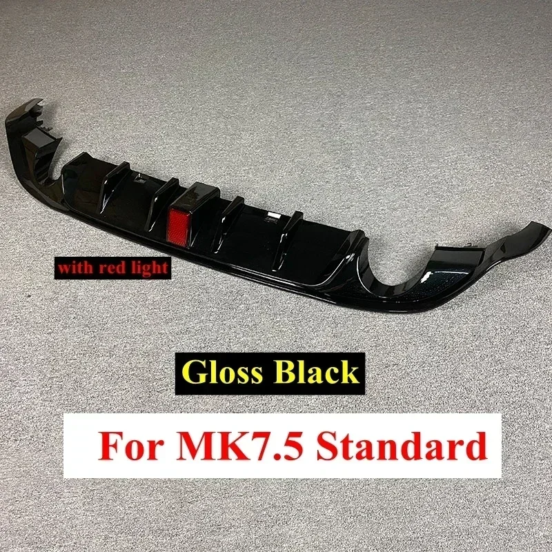 Voor Volkswagen Golf 7.5 Gti Mk7.5 Gti Tcr Auto Achterbumper Diffuser Achterzijde Splitter Spoiler Lip Voor Mk7.5 Golf 7.5 Standaard
