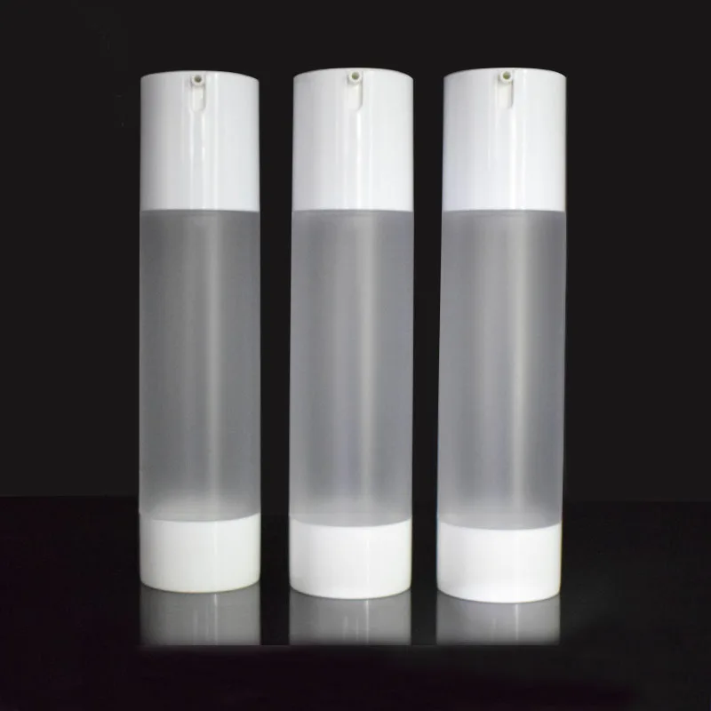 

100ml airless bottle white pump bottom frosted body for lotion/emulsion/foundation/essence/oil/serum Cosmetic Container